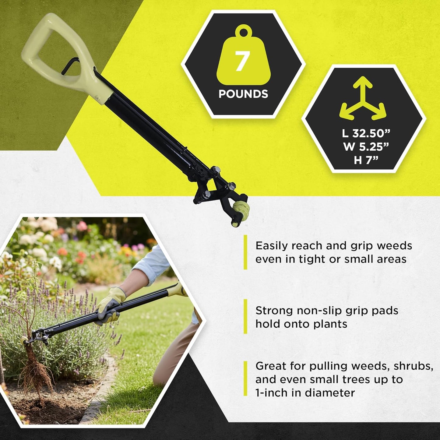Brush Grubber™ Handy Grubber | Model BG‑14 | Handle Length 18" Extended Reach