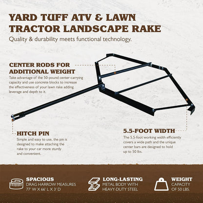 Field Tuff ATV/Lawn Tractor Landscape Drag ATV-LD