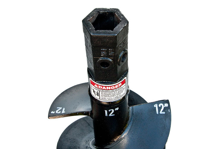 Danuser Auger Bit | Dirt Series | Diameter 6" to 36" | Length 48" | Machine Size 2-25 Tons | For Excavators