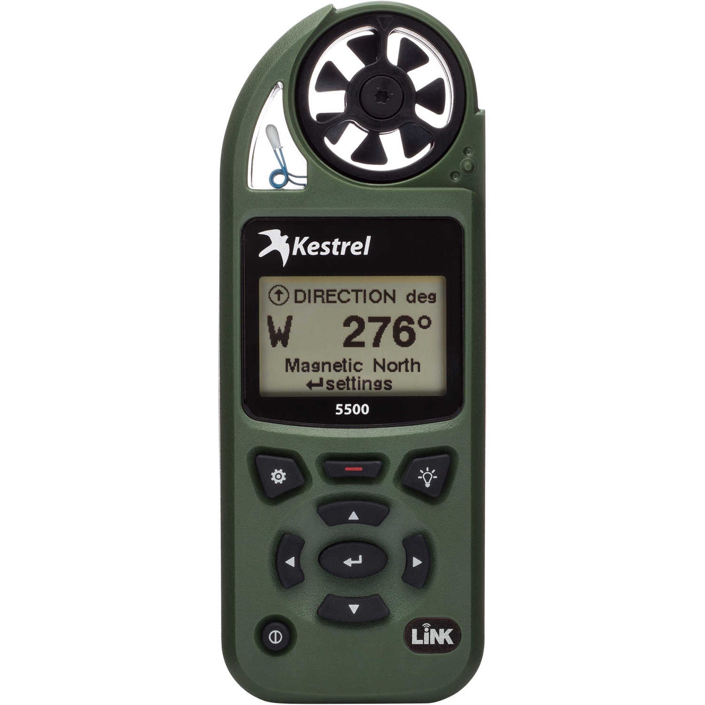 Kestrel 5500 Environmental Meter with LiNK and Vane Mount Olive Drab