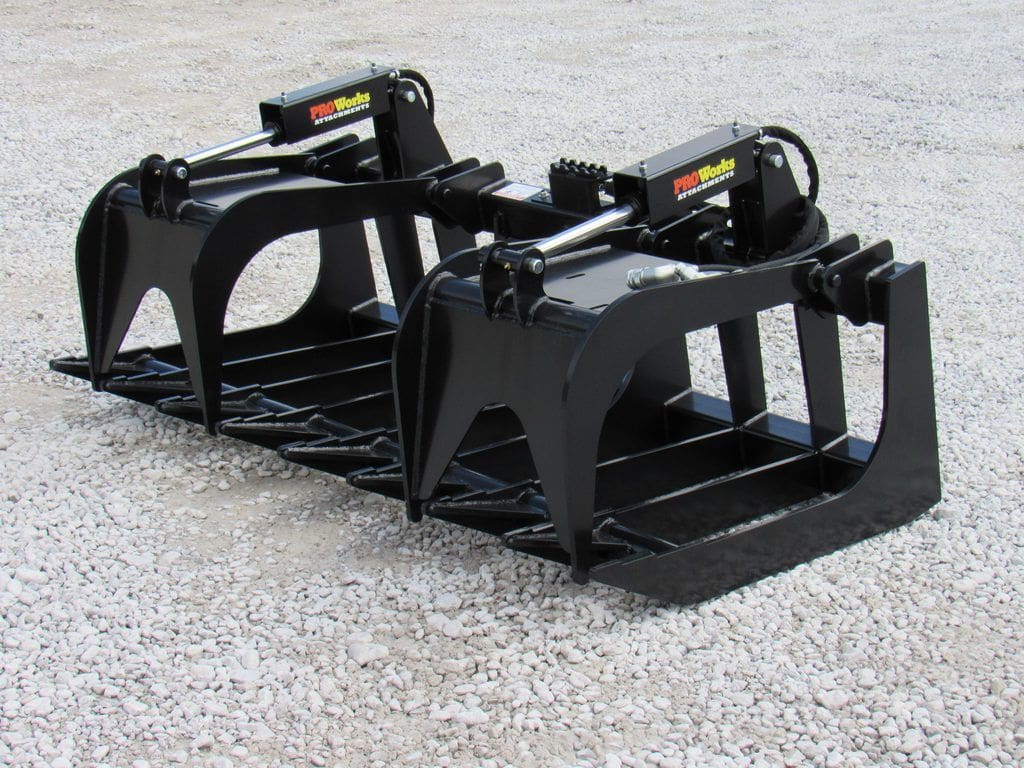 ProWorks 6' Grapple Root Dual Cylinder | Width 72" | 15-25 GPM | For Skid Steers