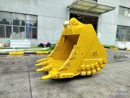 Bedrock Attachments Extreme Service Rock Bucket & Adjuster GP | Model EB374WB2XD-83-4.6 | Width 83-Inch | Capacity 4.62 CU M | Machine Size 70-90 Tons | For Excavators CAT 374