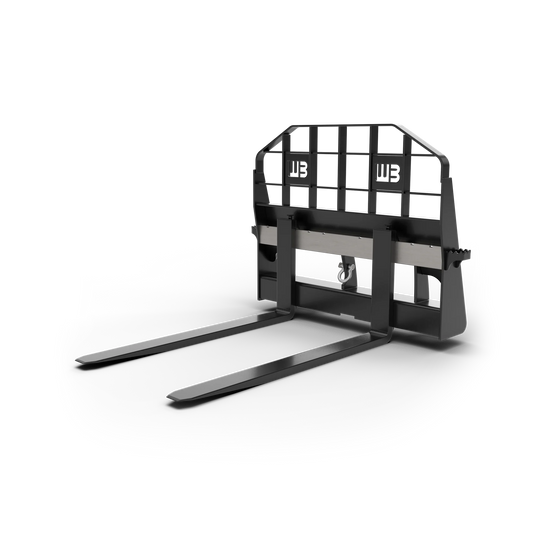 Werk-Brau Manual Adjustable Forks | Model WBPF | 45" Width | 10–30 GPM | 12–60 Tons | For Backhoe