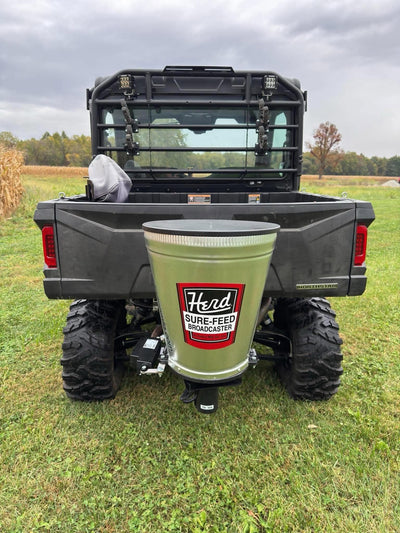 Herd Electric Broadcast Spreader / Seeder | Model GT-77ATV | Spread Width 28' | Capacity 77 lbs | 12V Electric Motor | for ATV & UTV