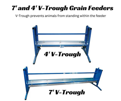 Sydell Trough Grain Feeder | 0852V-4 / 0852V | 4' & 7' | For Sheep & Goat Bunk Feeder
