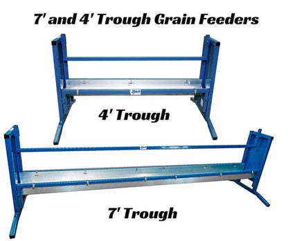 Sydell Bunk/Trough Grain Feeder | #0852F-4 / #0852F | 4' & 7' | Flat Trough | For Sheep & Goats