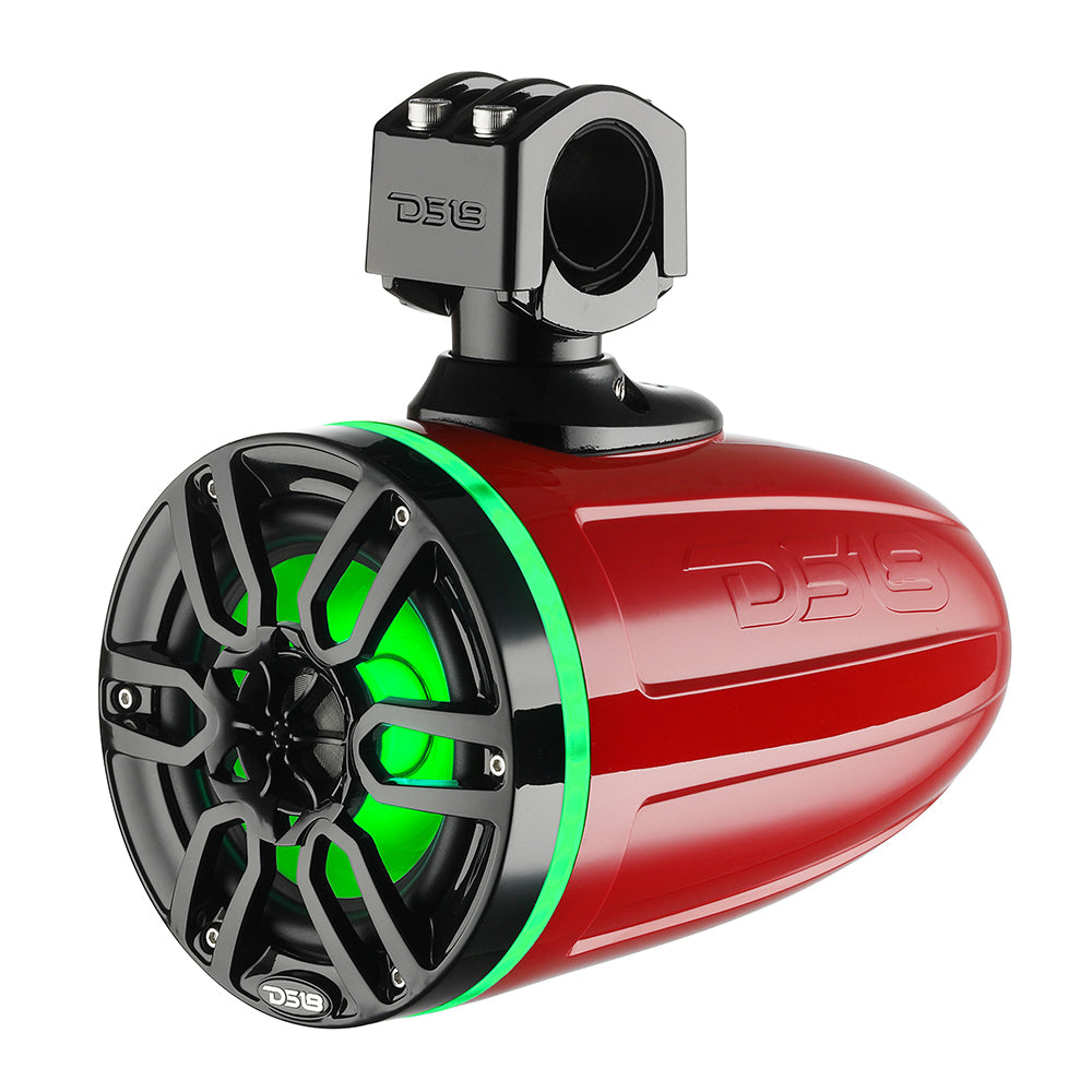 DS18 X Series HYDRO 6.5" Wakeboard Pod Tower Speakers w/RGB LED Light - 300W - Red [NXL-X6TP/RD]