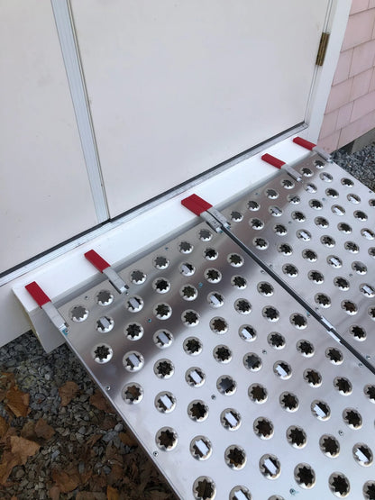 Black Widow Punch Plate Bi-Fold ATV Ramp | Model BFP-7044 | Size 71.25" L x 43.75" W | Capacity 1,500 lb. | Horsepower 4 To 90+ HP | For ATV, UTV & Lawn Equipment Loading