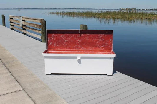 RIO MARINE CUSTOMS | Sea Line Dock Box | Model SLDB60 | 66" W x 22" H x 22" D | Affordable Marine Storage Solution