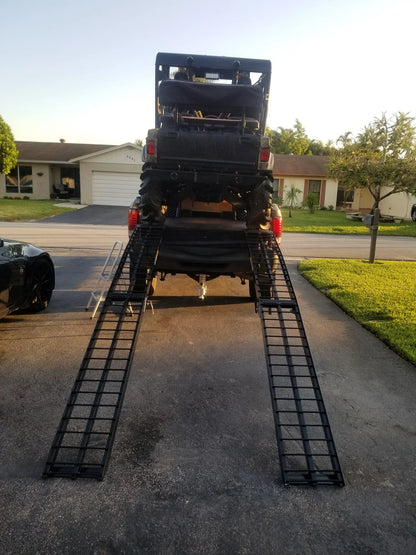 Black Widow Arched Folding Dual Runner ATV Ramps | Model BW-12012-2 | Size 10 ft x 12.25 Inch | Capacity 2,000 lb | Horsepower 4 To 90+ HP | For ATVs