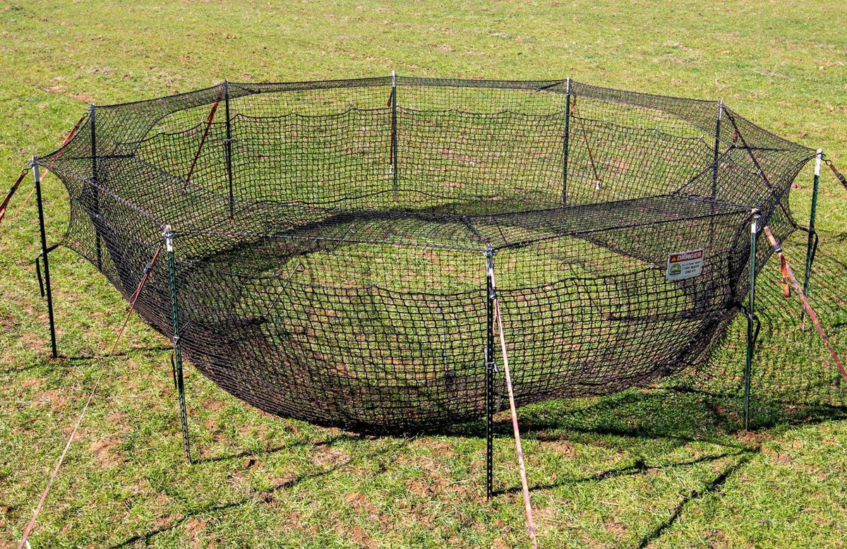 Pig Brig Portable Multi-Catch Wild Hog Trap | Size 20' | Double-Wall Hog Trap Net | Multi-Catch Wild Boar Control