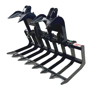 STOUT | Light Duty Brush & Root Grapple | 9" Tine Spacing | Model 66-9 | Width 66" Inches | Hydraulic Flow 15–25 GPM | For Skid Steer