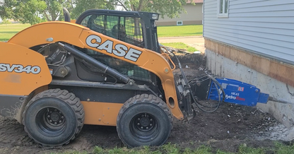 HydroRam HK45 Skid Steer Hydraulic Hammer | Overall Length 70.4" | For 10.6-18.5 GPM Mini Skid Steers