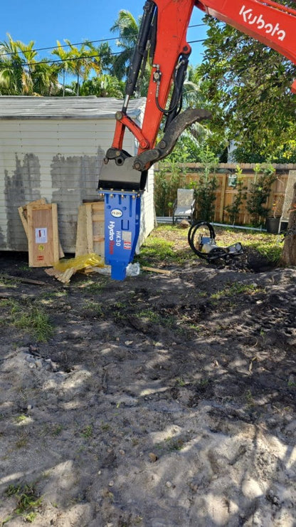 HydroRam HK30 Hydraulic Hammer | Overall Length 58.8" | For 2.8-4.2 Ton Mini Excavators