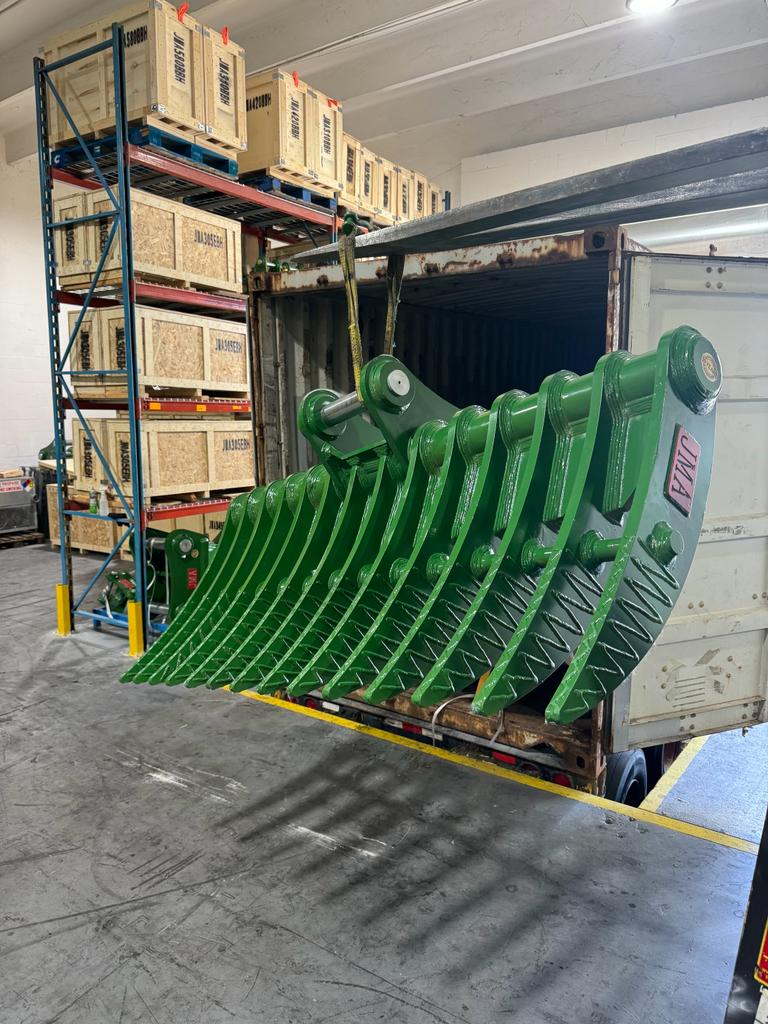 JMA Attachments Brush Rake | Rake Width 90″ Inches | For 23 – 36 Tons Excavators