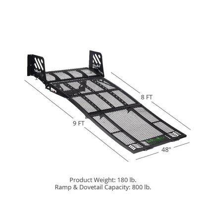 Utilitough 8' Ramp Rack Sport | Dovetail Length 12" | Dovetail Width 48" | For Light‑Duty Pickups