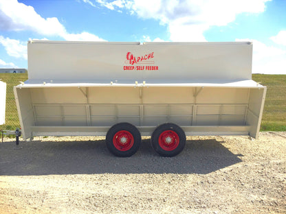 Apache Equipment 300 Creep/Self Feeder | Length 16' | Capacity 300 Bushel | Portable & Skid | Heavy‑Duty Steel & Galvanized Options | For Daily Feeding Pressure