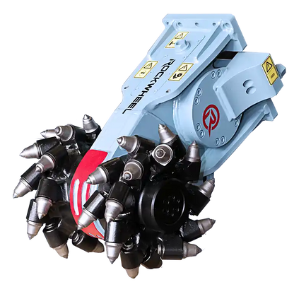 RockZone Rockwheel Twin Drum Cutters | Model G5 & G5 Twin | Cutting Width 16" - 20" | 15 - 45 GPM | 2.5 - 10 Tons | For Excavators, Skid Steers & Backhoes