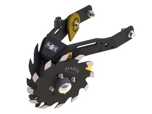 Martin-Till 1345 Floating Row Cleaner | 13" Spike or Razor Wheels | 45° Heavy-Duty Frame | For JD, Kinze, White, Harvest, Case IH 2000