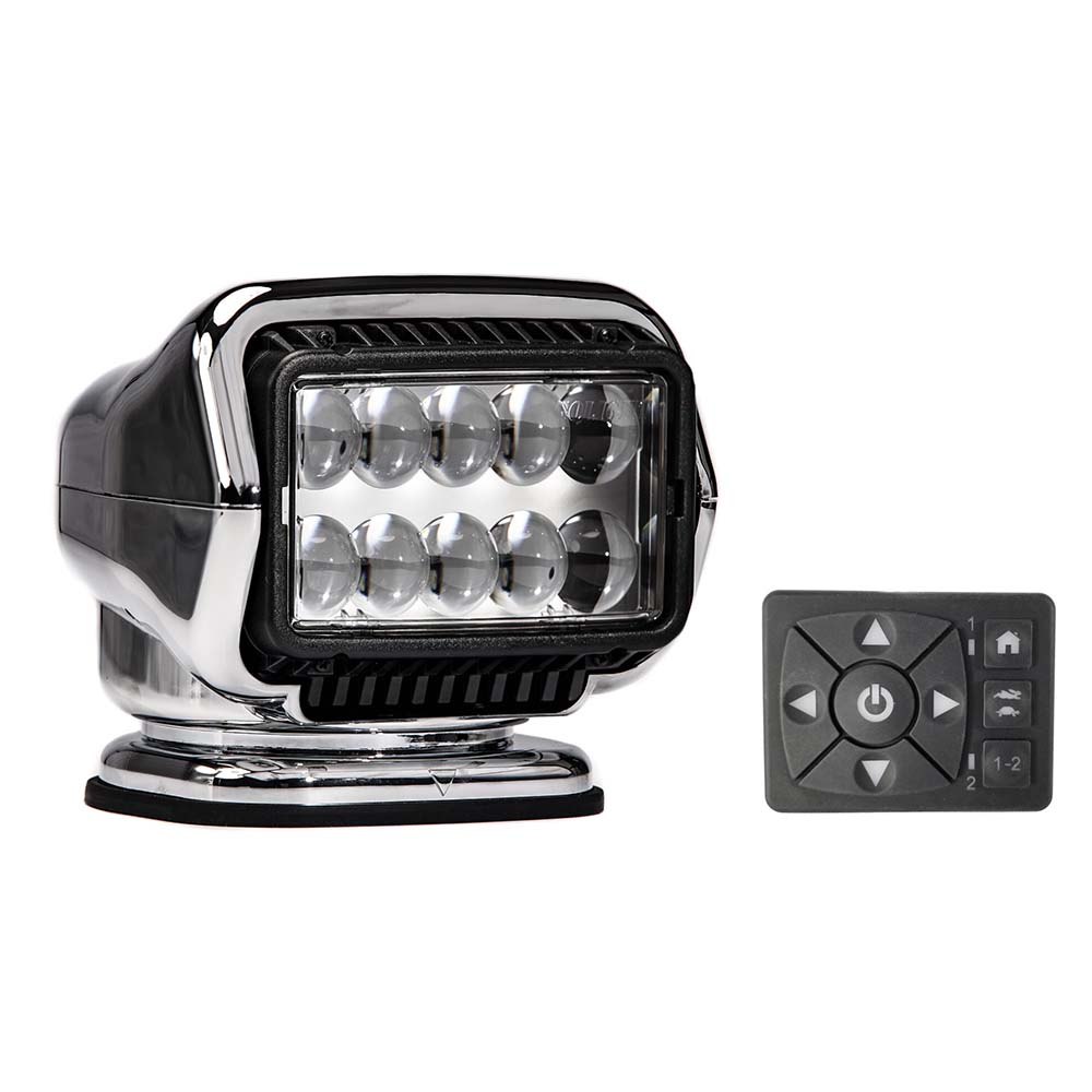 Golight Stryker | ST Series Permanent Mount Chrome 12V LED | With Hard Wired Dash Mount Remote [30264ST]