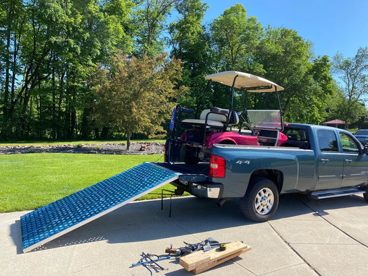 Black Widow Folding ATV Ramp | Model TFP-9354 | Size 7' 9" L x 53.5" W | Capacity 1,500 lb. | Horsepower Up to 60 HP | For ATV, UTV & Motorcycle Loading