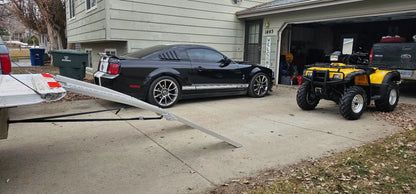 Black Widow Arched Folding Dual Runner ATV Ramps | Model AFP-9012-2 | Size 7'6" Length x 11.1" Width | Capacity 1,500 lb. | Horsepower 4 To 90+ HP | For ATV & UTV Loading