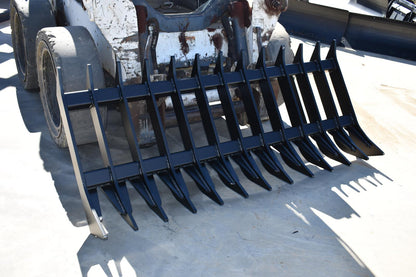 Loflin Fabrication Root Rake | Width 60"-96" | Hydraulic Flow Range 15–25 GPM | For Skid Steers
