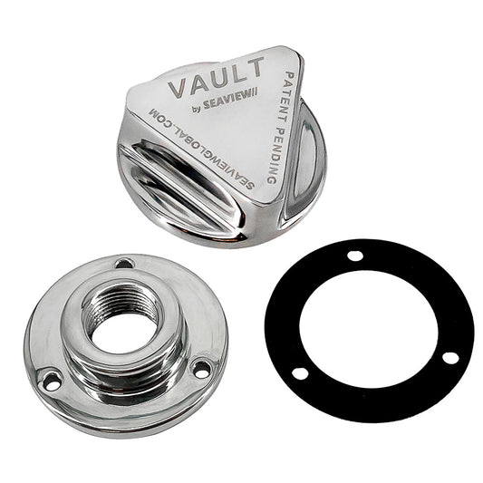Seaview Polished Stainless Steel Vault Pro - Drain Plug  Garboard Assembly [SV101VPSS]