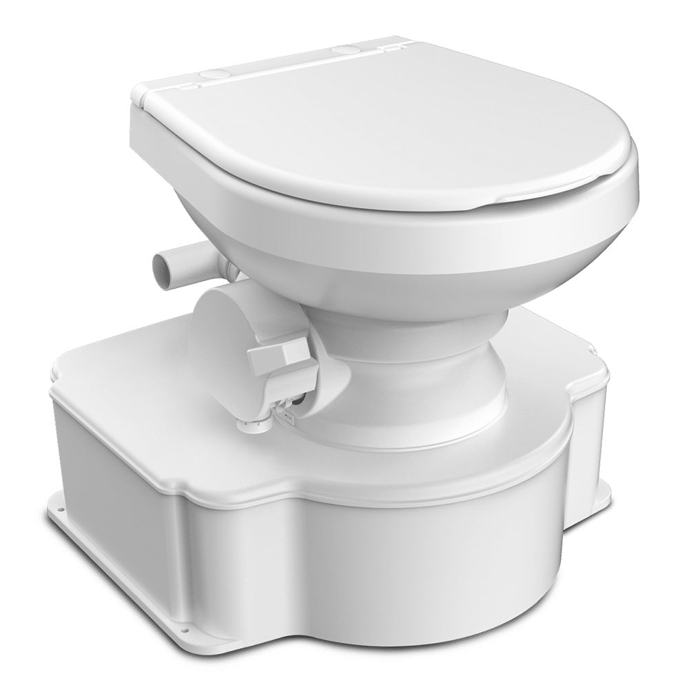 Dometic White M65 Marine Gravity Toilet Standard Seat Size wFoot Pedal