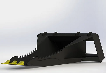Martatch | Extreme Duty Stump Bucket Grapple | Model MHSB-A | Dimensions 14"W x 60"D | Hydraulic Flow 15 To 25 GPM | For Skid Steer