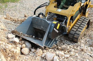 Mazio Skid Steer Loader Crusher Bucket | Model SSL Crusher-15 & 20 | Volume 0.15 & 0.20 Cubic Meter | Hydraulic Flow Range 16-40 GPM | For Skid Steers