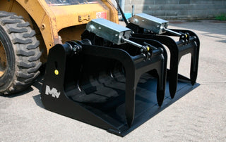 Mazio Industrial Grapple | Width 49"-79" | Hydraulic Flow Range 26 GPM | For Skid Steer Loaders