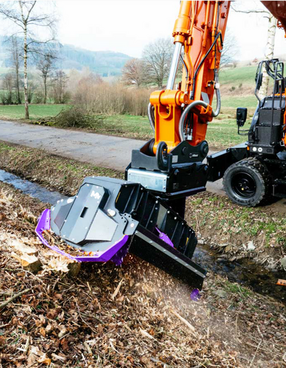 MAZIO FORESTRY TOOLS HEX MULCHER HEAD | T20 SERIES MZ100 & MZ130 MODEL | WORKING WIDTH 39" & 51" INCHES | FOR EXCAVATORS