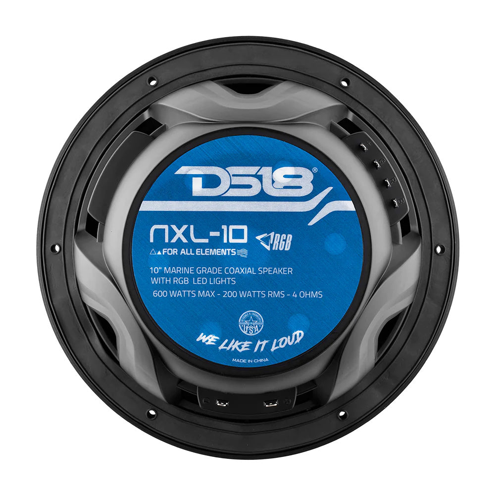 DS18 HYDRO 10 2Way Marine Speakers wBullet Tweeters Integrated RGB