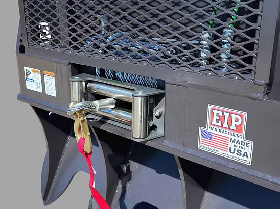 EIP Manufacturing Forestry Winch | Model FW15 | Width 47" | Capacity 15,000 lb | 8 To 30+ GPM | For Skid Steers & Loaders