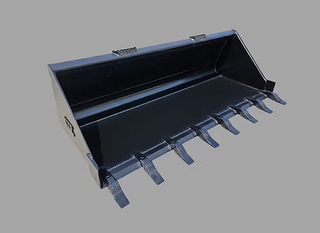 EIP Manufacturing HD Low Profile Tooth Bucket | Model MBLH66T To MBLH96T | Widths 66" To 96" | 8 To 30+ GPM | For Skid Steer & Loader
