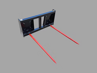 EIP Manufacturing Bale Spear | Model BS2SD | Dual SHW Spears 49" | 25 To 45 HP | 8 To 30+ GPM | For Skid Steers & Tractors