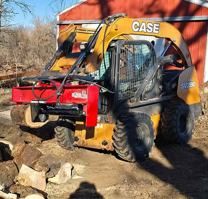EIP Manufacturing Log Splitters | Models LS424S To LS530S | Width 74.5" To 86.5" | Cylinders 4" To 5" | 8 To 30+ GPM | For Skid Steer
