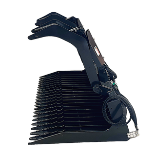 STOUT | Heavy Duty Rock Bucket Grapple | 3" Tine Spacing | Model 62", 69", 72", 78" & 82" Widths | Hydraulic Flow 15-25 GPM | For Skid Steer
