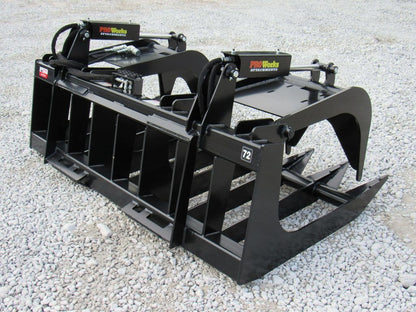 ProWorks 6' Grapple Root Dual Cylinder | Width 72" | 15-25 GPM | For Skid Steers