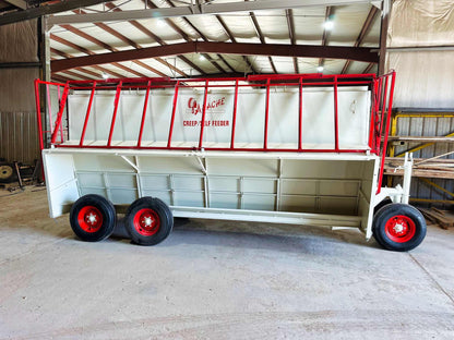 Apache Equipment 300 Creep/Self Feeder | Length 16' | Capacity 300 Bushel | Portable & Skid | Heavy‑Duty Steel & Galvanized Options | For Daily Feeding Pressure