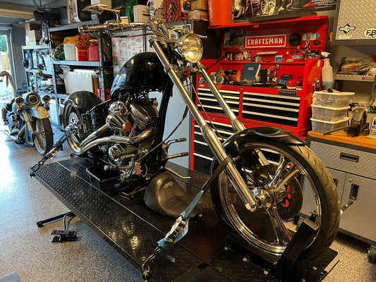 Black Widow Lift Table Extension System | Models BW-1000A-EXT & BW-1000A-SIDE | Size +14" Length & +20" Width | Steel Add-Ons | For BW-1000A Motorcycle Lift Tables