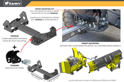 Rammy 155 UTV Snowblower | Clearing Width 61" | Engine 420 cc | 30–60 HP | For UTVs