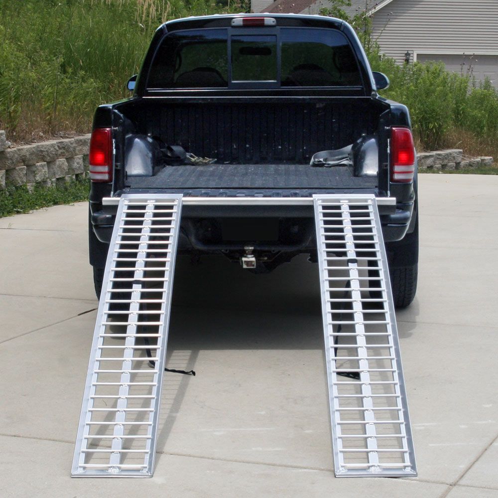 Black Widow Arched ATV Trailer Ramps | Model A-8416-3000-2 | SIze 7' L x 16" W | Capacity 3,000 lb. | Horsepower 4 to 90+ HP | For ATV & UTV Loading