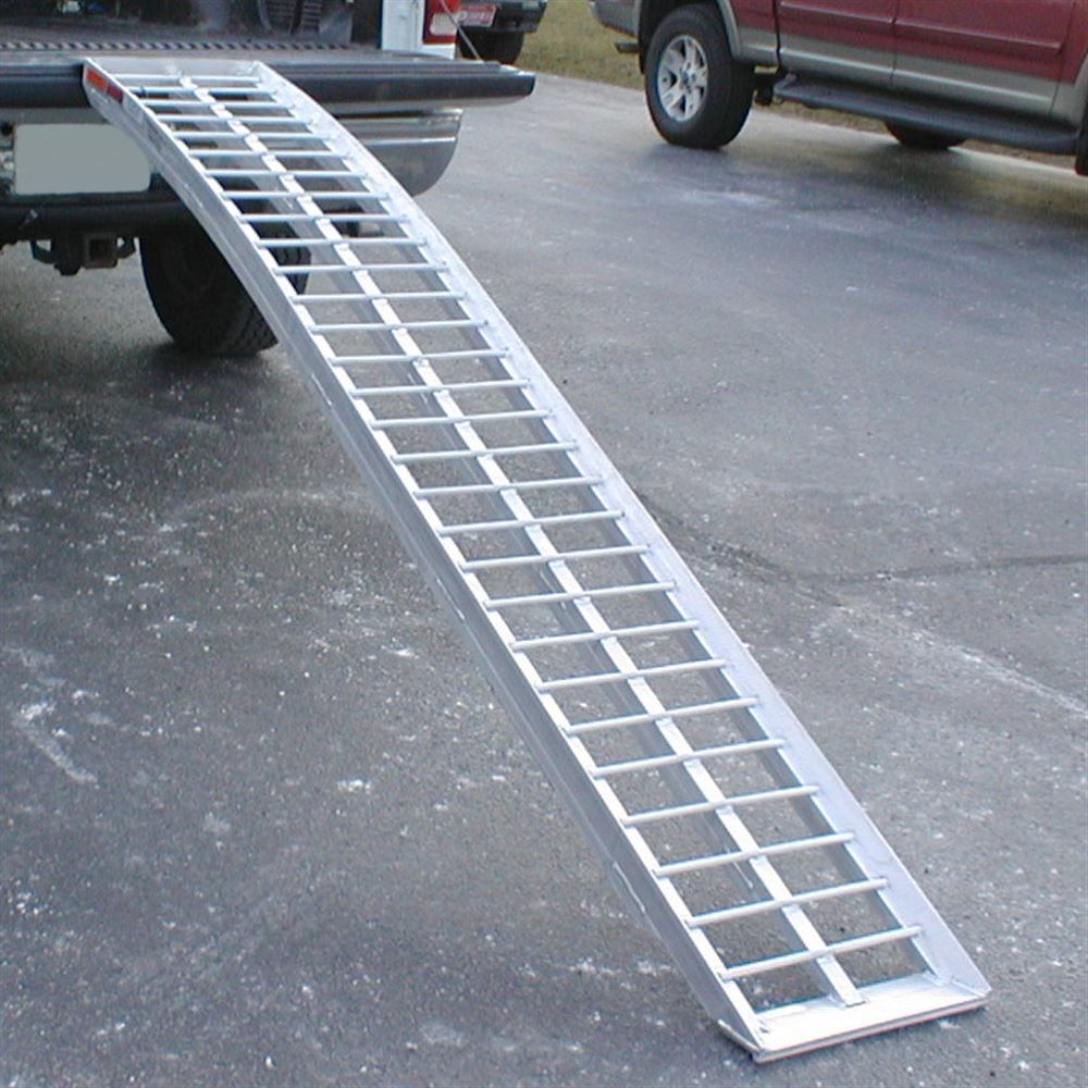 Black Widow Arched Wide Motorcycle Ramp | Model A-8416-1500-1 | Width 16" length 7' | Capacity 1,500 lb | Horsepower 4 To 90+ HP | For Trucks & Trailers