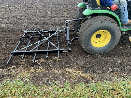 Field Tuff 3PT 6' Spike Drag Harrow – 72" Working Width, Category 1 Compatible | Horsepower 25–45 HP | For Tractors