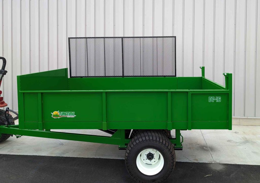 TurfTime Dump Trailer Heavy Duty | Model DT-16 | GVW 16,000lb | 132"L x 78"W Bed Size | For Tractor