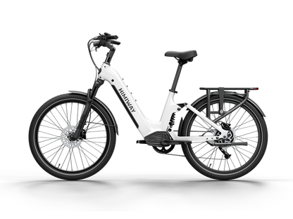 Himiway | Electric Bike | Model A7 Commuter | 27.5 x 2.4” Tires | 750W Hub Motor | 65 Mile Range | 400 lb Payload | Full Suspension Comfort | For Urban Comfort & All-Terrain Exploration