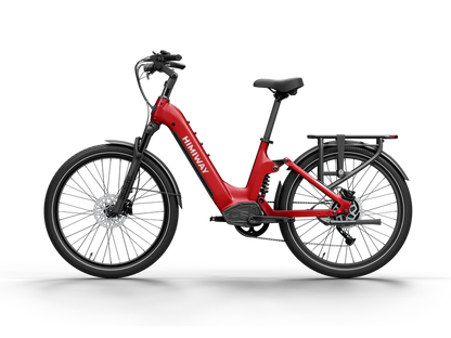 Himiway | Electric Bike | Model A7 Commuter | 27.5 x 2.4” Tires | 750W Hub Motor | 65 Mile Range | 400 lb Payload | Full Suspension Comfort | For Urban Comfort & All-Terrain Exploration