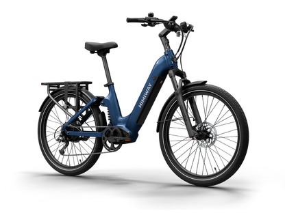 Himiway | Electric Bike | Model A7 Commuter | 27.5 x 2.4” Tires | 750W Hub Motor | 65 Mile Range | 400 lb Payload | Full Suspension Comfort | For Urban Comfort & All-Terrain Exploration